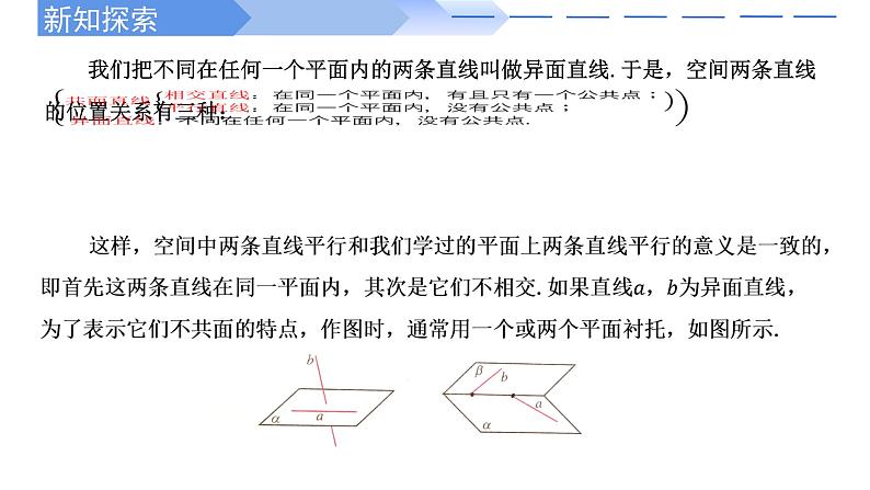 2024-2025学年高中数学人教A版必修二8.4.2 空间点、直线、平面之间的位置关系PPT+导学案+分层作业（学生版+教师版）+教案（教学设计）05