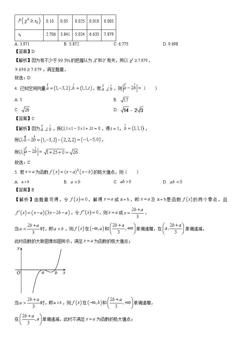 [数学][期末]福建省漳州市2022-2023学年高二下学期期末教学质量检测试题(解析版)第2页