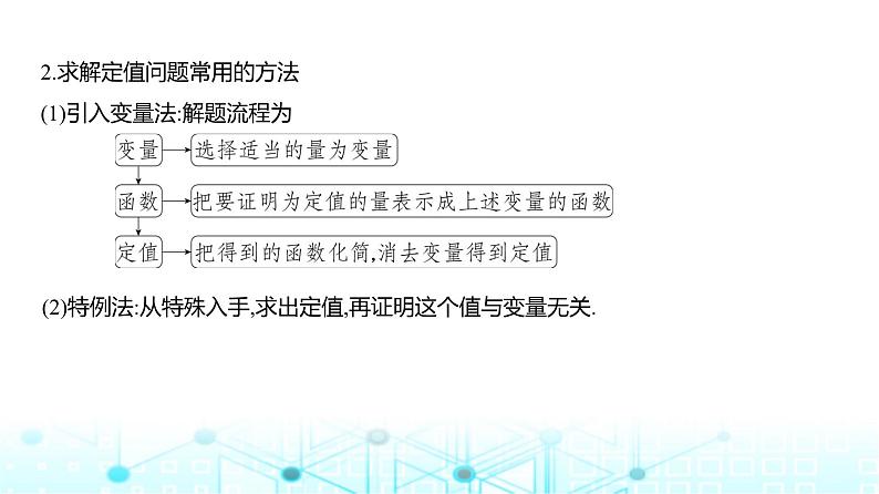 新高考数学一轮复习专题八平面解析几何微专题一圆锥曲线中的定点与定值问题课件第3页