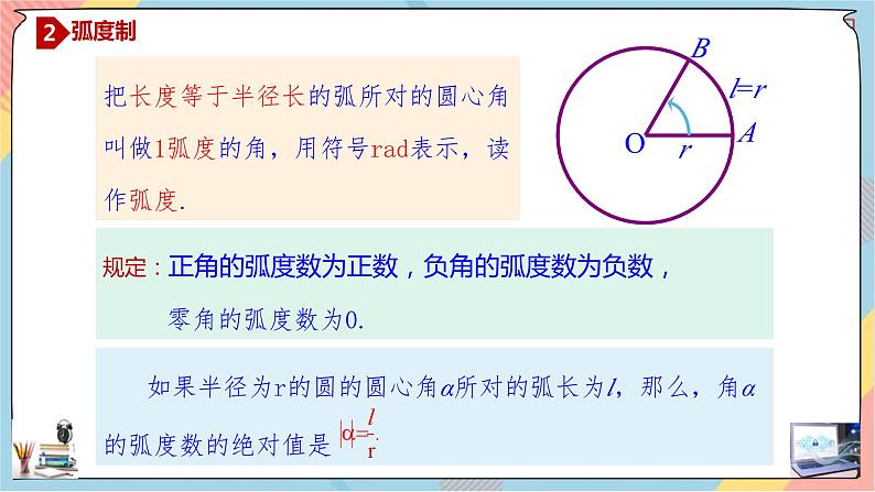 人教A版2019必修第一册5-1-2任意角与弧度制（第二课时）课件05