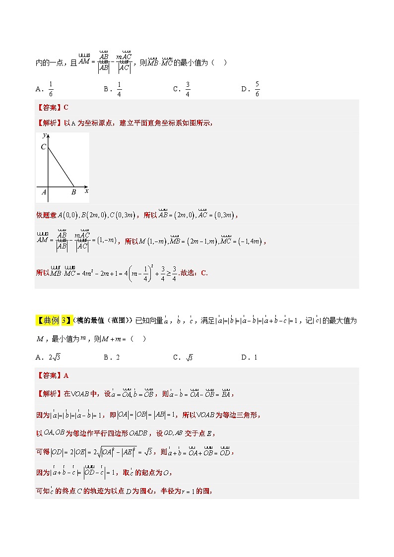 素养拓展15 平面向量中的最值（范围）问题（精讲+精练）-【一轮复习讲义】2025年高考数学高频考点题型归纳与方法总结（新高考通用）03