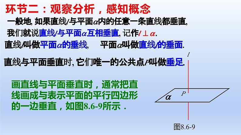 人教A版2019必修第二册8-6-2直线与平面垂直（第1课时）直线与平面垂直的判定课件07