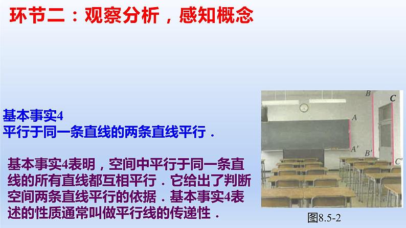 人教A版2019必修第二册8-5-1直线与直线平行课件第5页
