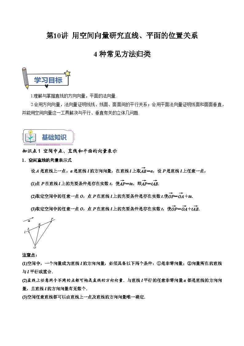 第10讲 用空间向量研究直线、平面的位置关系4种常见方法归类（教师版）-新高二暑假衔接（人教版）第1页