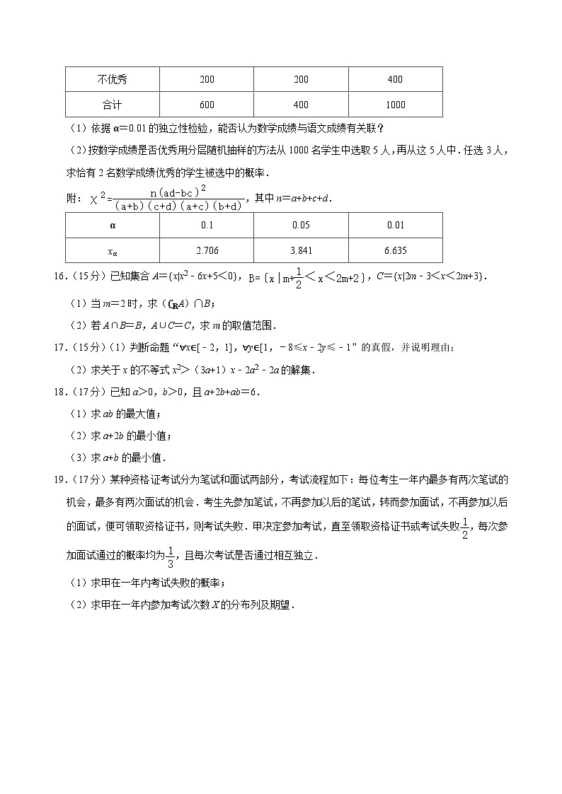 山西省临汾市部分学校2023-2024学年高二下学期期末考试数学试题03
