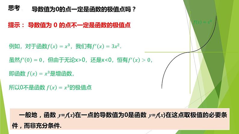 人教A版数学2019选择性必修第二册5-3-2函数的极值（第1课时）课件第8页