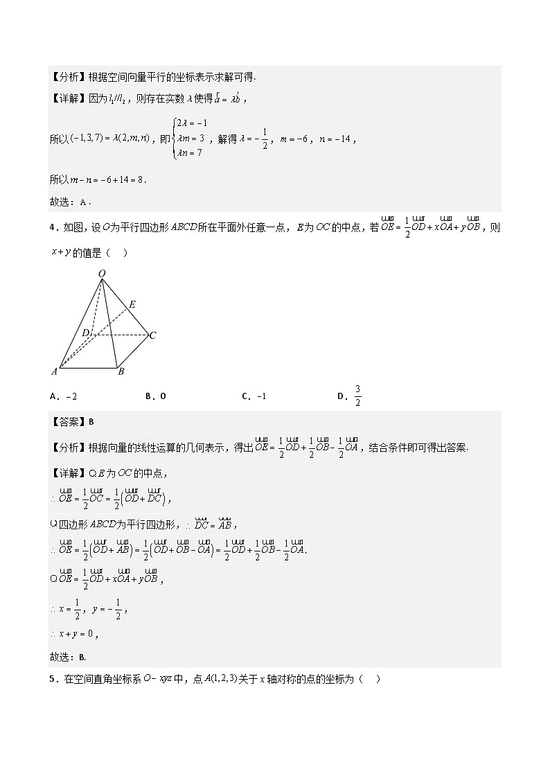 （人教A版）2024年高中数学高二暑假讲义新课预习-专题强化2：空间向量和立体几何考点精练02