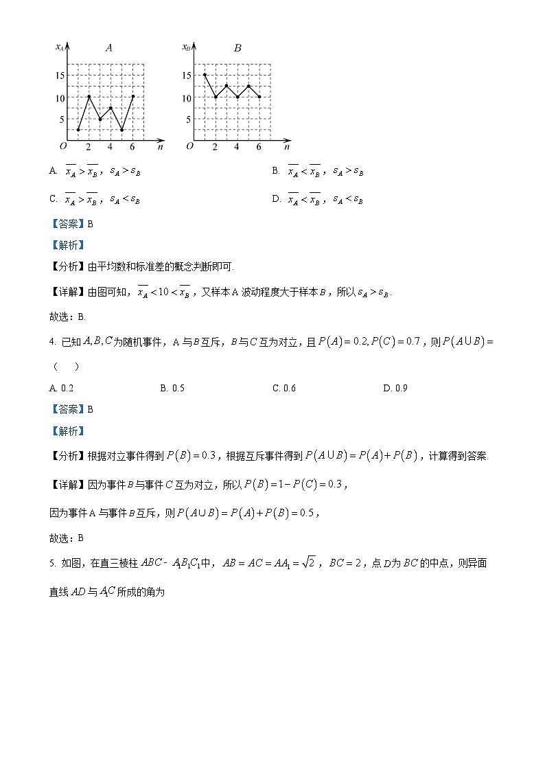 宁夏回族自治区银川一中2023-2024学年高一下学期期末考试数学试卷（原卷版+解析版）02
