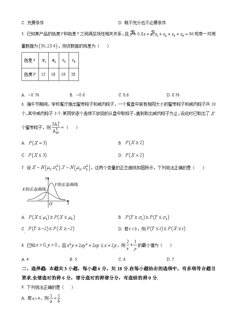 山东省泰安市2023-2024学年高二下学期7月期末数学试题（原卷版+解析版）02