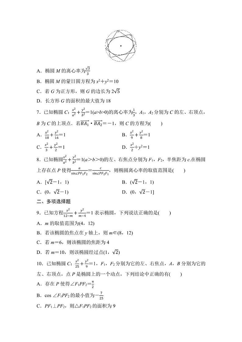 2025高考数学一轮复习-8.5.1-椭圆及其性质-专项训练【含答案】第2页