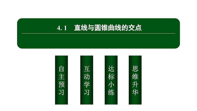 北师大高中数学选择性必修第一册2.4.1直线与圆锥曲线的交点【课件】第2页
