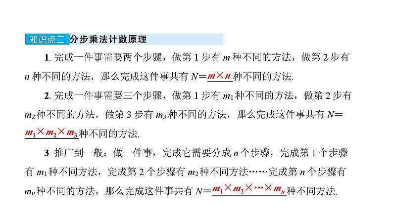 北师大高中数学选择性必修第一册5.1.1计数原理【课件】07