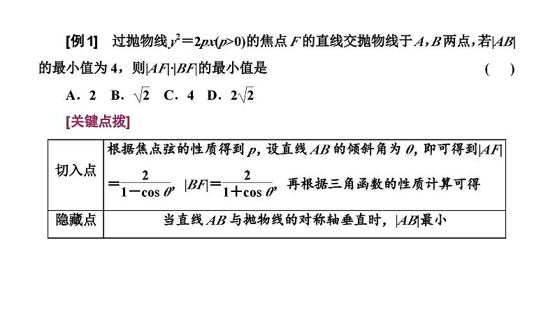2025年高考数学一轮复习-第五板块-解析几何-微专题(三)圆锥曲线中常用结论的应用　【课件】第2页