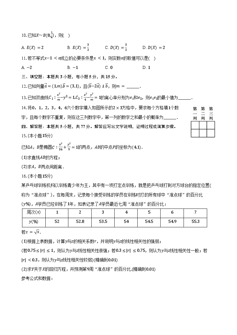 2023-2024学年吉林省通化市梅河口五中高二（下）期末数学试卷（含解析）第2页