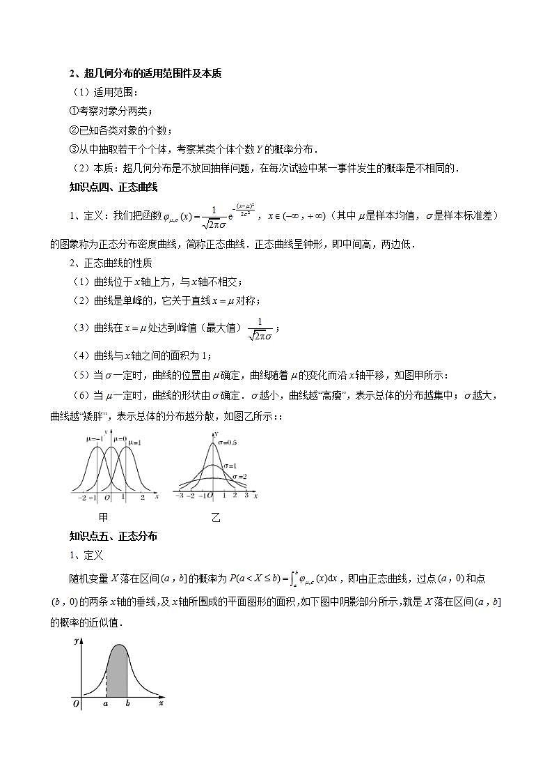 新高考数学一轮复习讲练测第10章第08讲 两点分布、二项分布、超几何分布与正态分布（十一大题型）（讲义）（原卷版）第3页