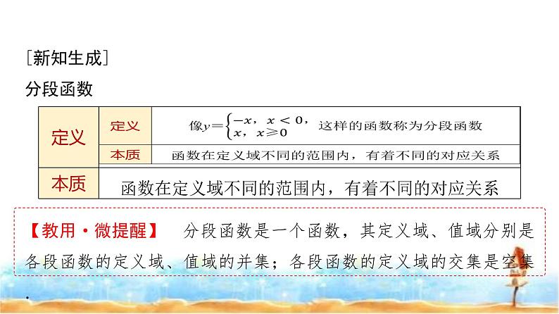 人教A版高中数学必修第一册第3章3-1-2第2课时分段函数课件05