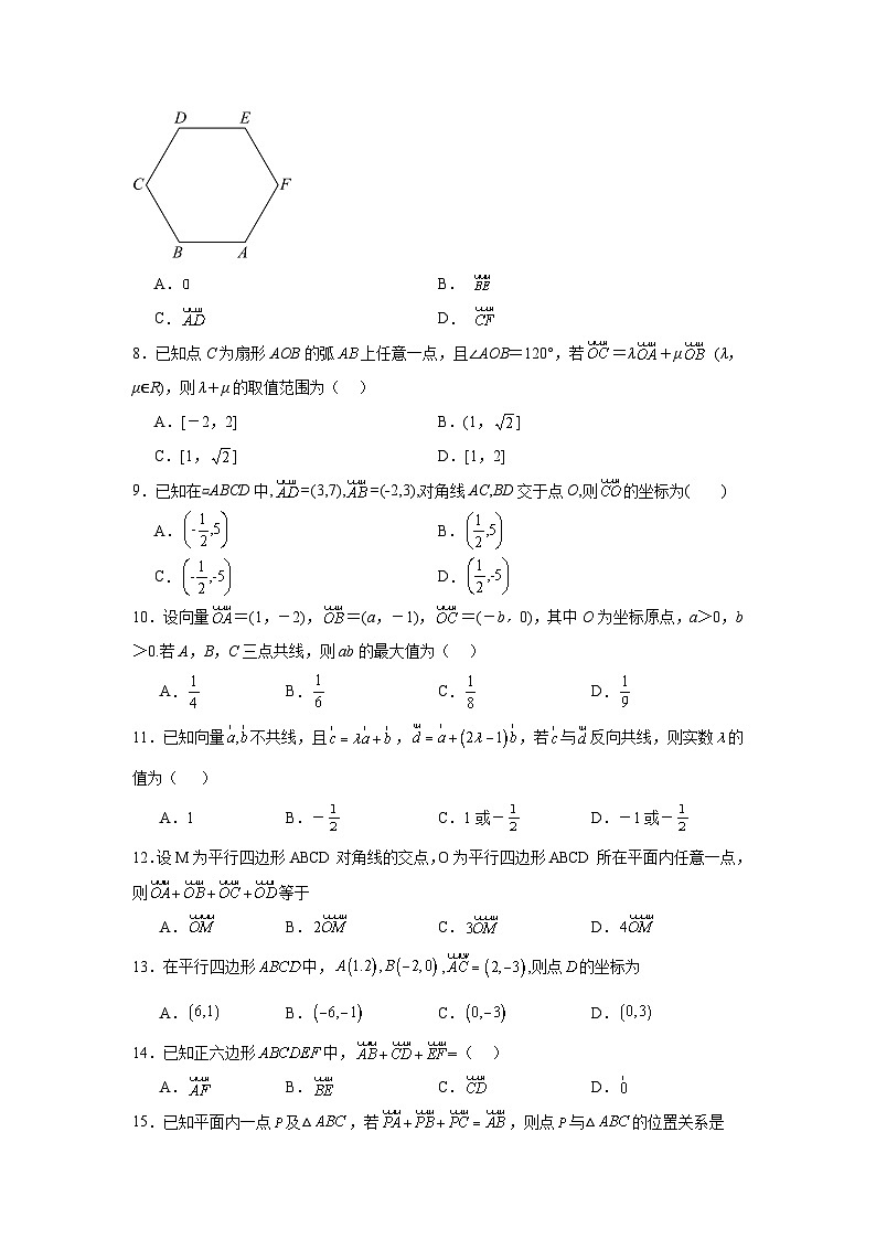 2025年新高考数学高频考点+重点题型专题24平面向量的线性运算与坐标运算含解析答案02