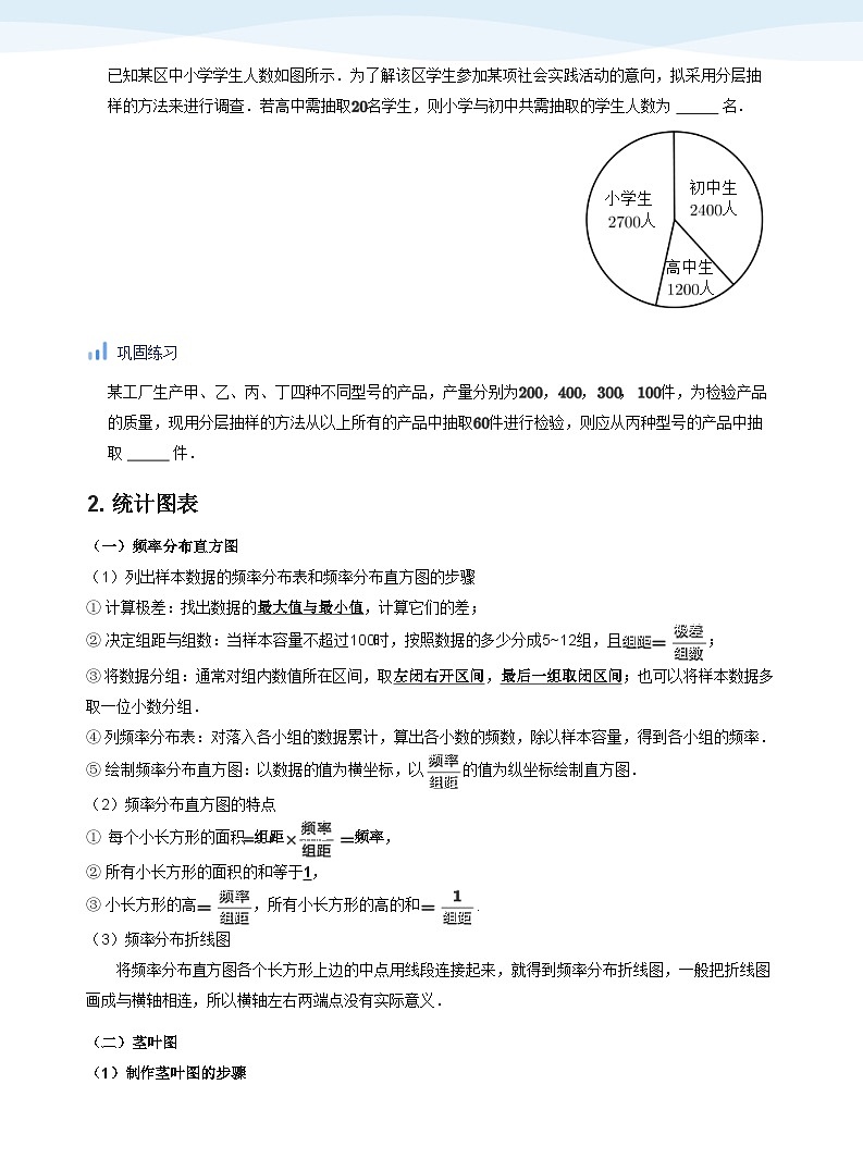 人教A版（2019）高中数学选修三讲义12统计综合02