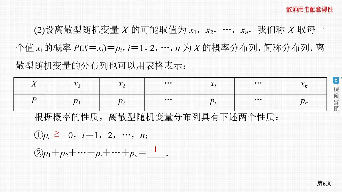 第9课时　离散型随机变量的分布列、均值与方差第6页