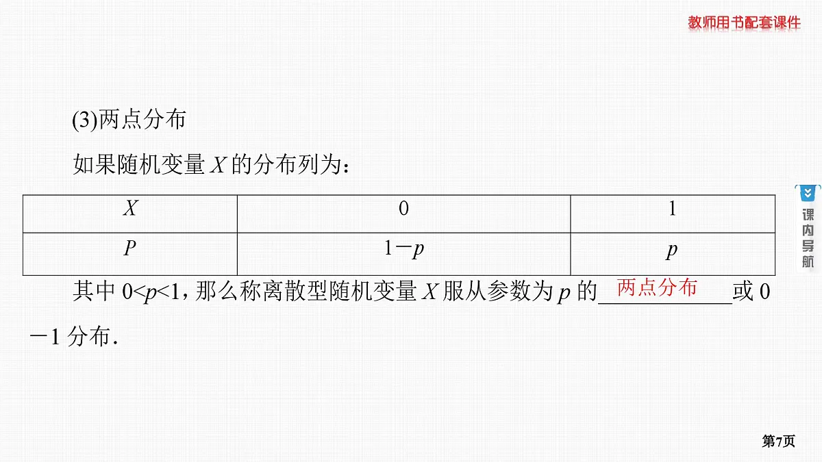 第9课时　离散型随机变量的分布列、均值与方差第7页