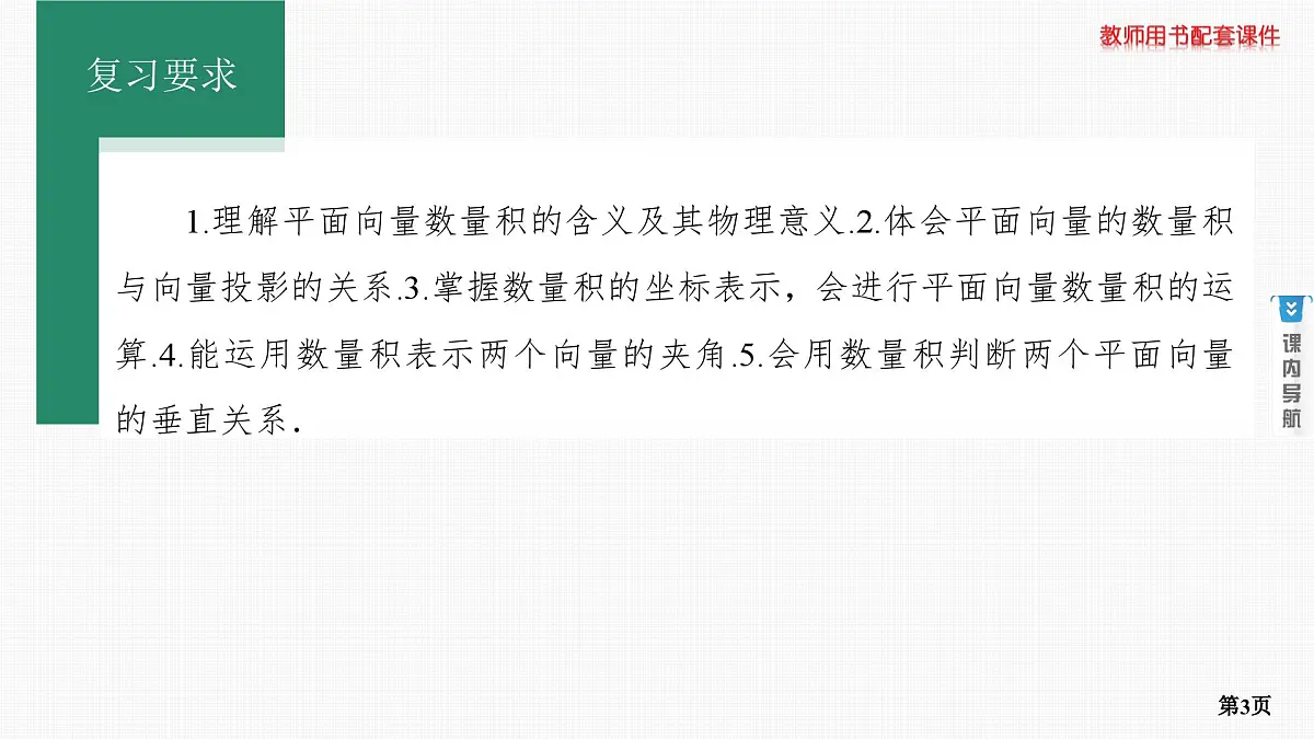 第3课时　平面向量的数量积第3页