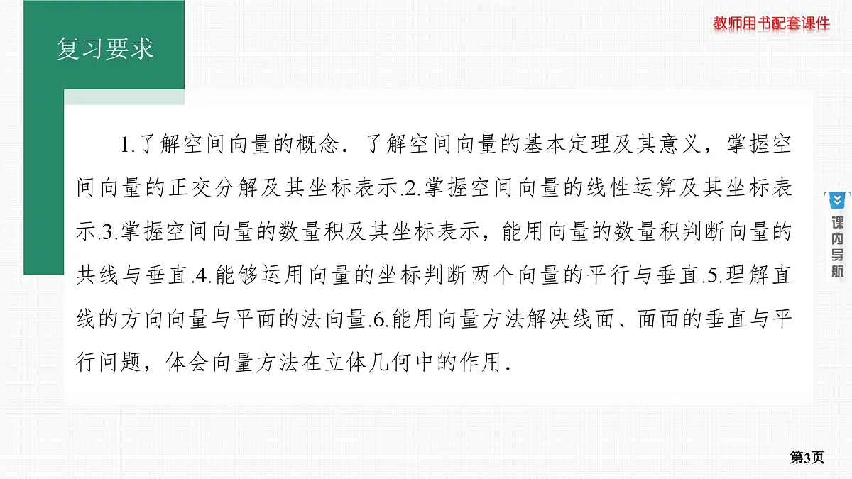 第5课时　空间向量及其应用第3页