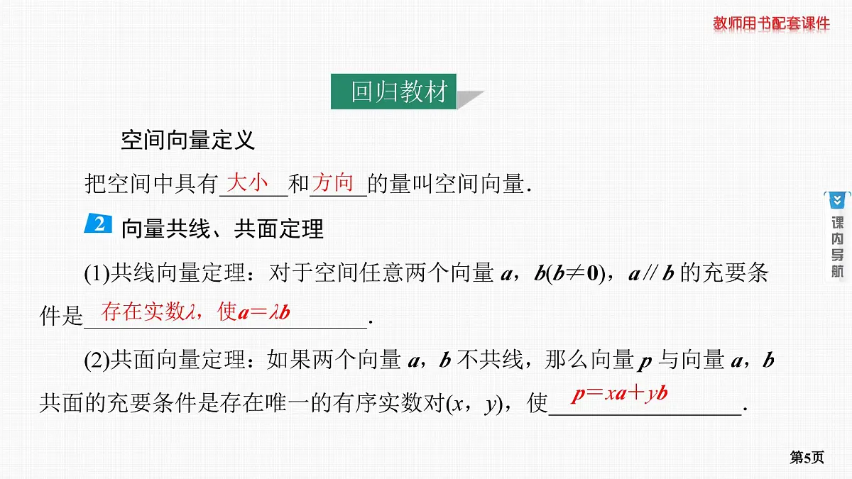第5课时　空间向量及其应用第5页