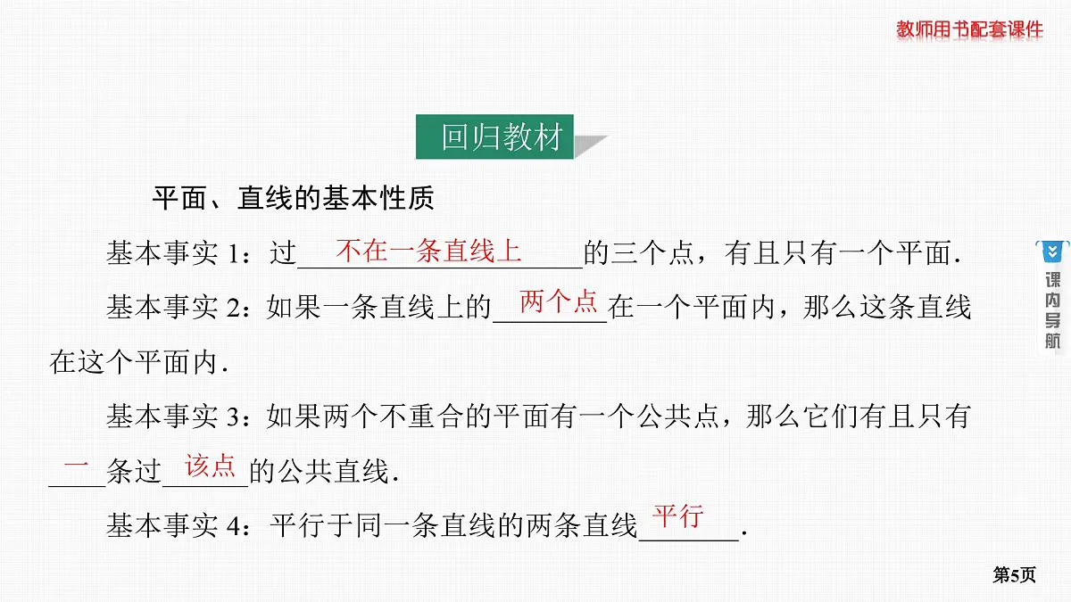 第2课时　空间点、线、面的位置关系第5页