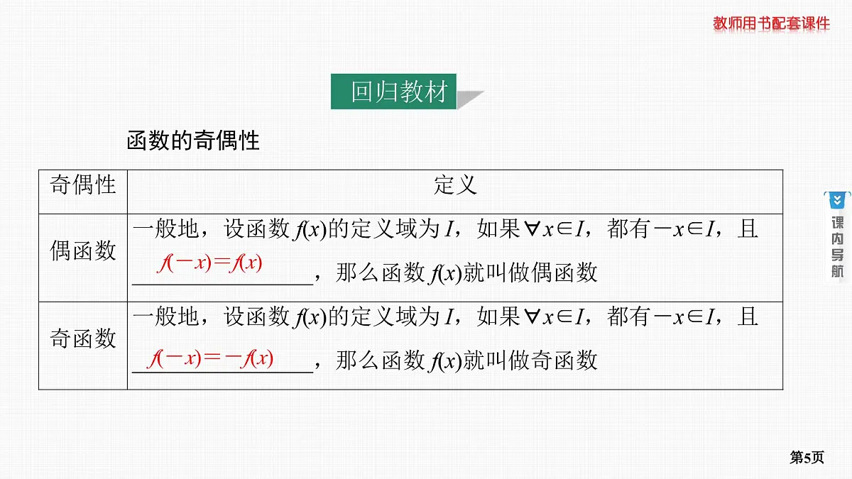 第3课时　函数的奇偶性、周期性第5页