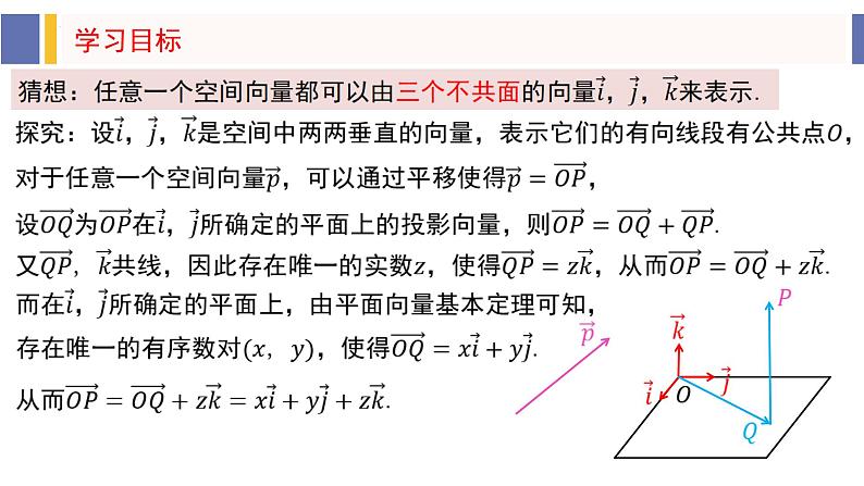 1.2 空间向量基本定理（同步课件）-2024-2025学年高二数学同步课件（人教A版2019选择性必修第一册）第4页