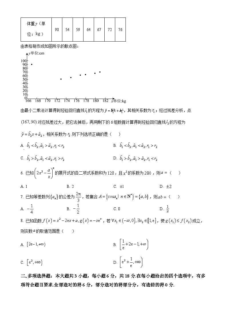 黑龙江省齐齐哈尔市2023-2024学年高二下学期7月期末考试数学试题（Word版附解析）第2页