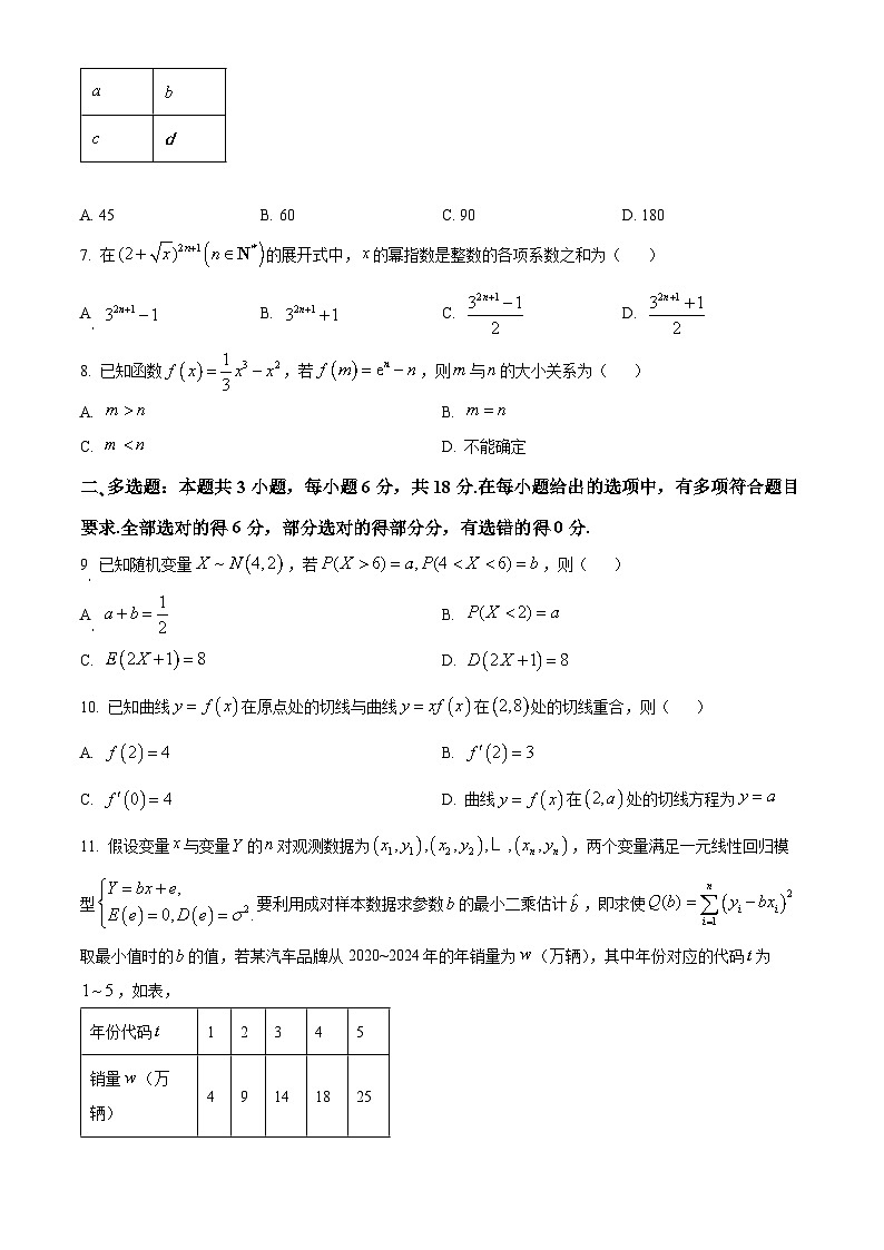 2024菏泽高二下学期7月期末考试数学含解析02