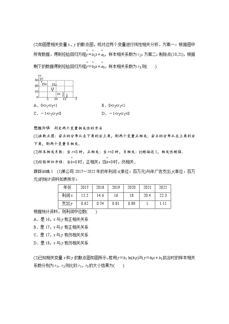 新高考数学一轮复习讲义第9章　§9.3　一元线性回归模型及其应用（原卷版）第3页