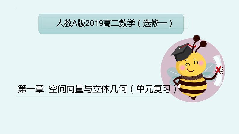 第一章 空间向量与立体几何（单元复习课件）-【大单元教学】高二数学同步备课（人教A版2019选择性必修第一册）01