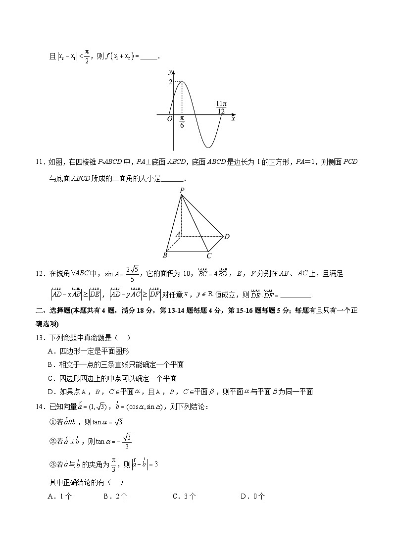 高二数学（考试版）（上海专用）-2024年新高二开学摸底考试卷第2页