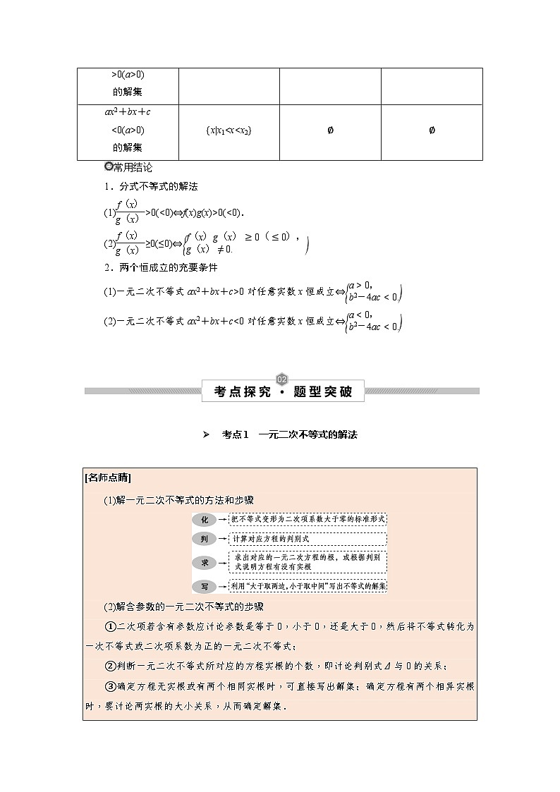第04讲 一元二次不等式及其解法（原卷版）第2页
