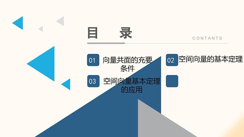 3.2 空间向量基本定理（课件） 2023-2024学年高二数学同步课堂（沪教版2020选择性必修第一册）02