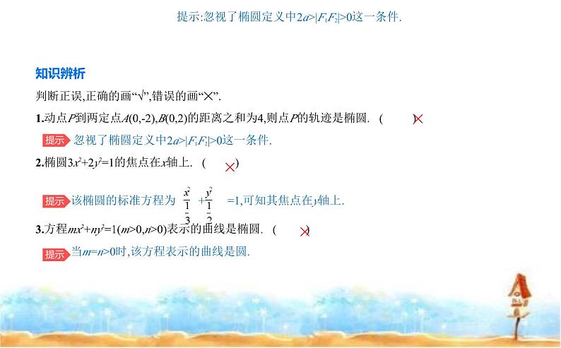 北师大版高中数学选择性必修第一册第2章圆锥曲线1椭圆课件04