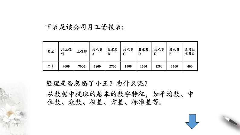 北师大版（2019）数学必修第一册：6.4.1《样本的数字特征》PPT课件（共21页）03