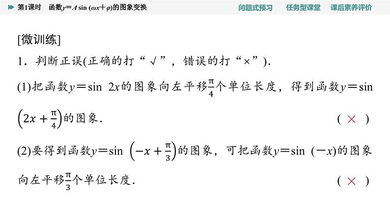第5章　5.6　第1课时　函数y＝A sin (ωx＋φ)的图象变换第8页
