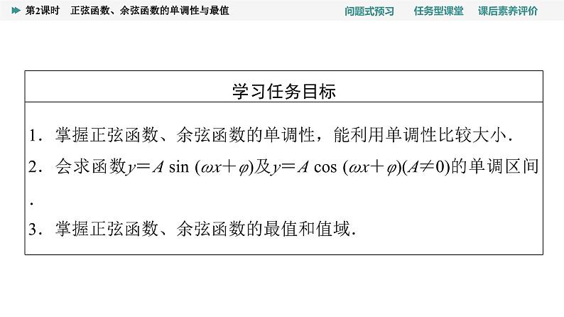 第5章　5.4　5.4.2　第2课时　正弦函数、余弦函数的单调性与最值第2页