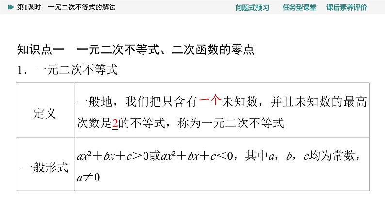 第2章　2.3　第1课时　一元二次不等式的解法第4页