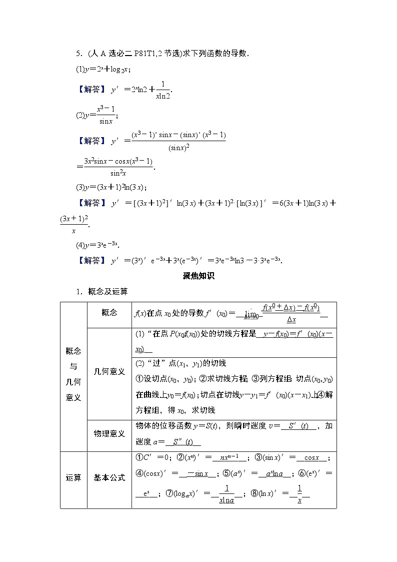 第3章　导数及其应用 01　第13讲　导数的几何意义和四则运算第2页