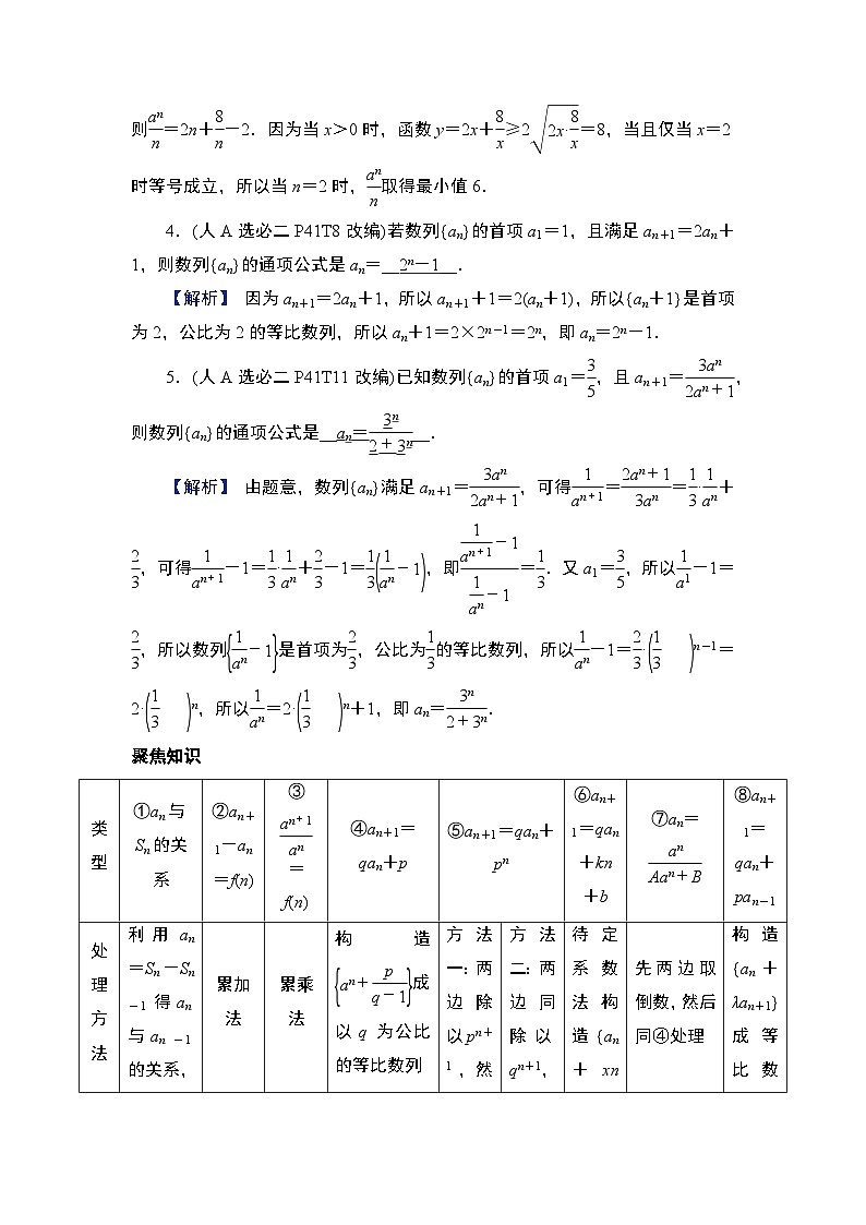 2025高考数学一轮复习第6章数列04第28讲常见的递推关系求通项（课件+解析试卷）02