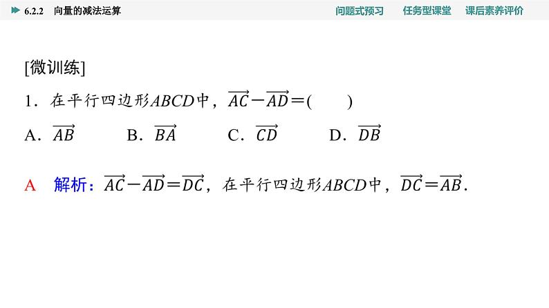第6章　6.2　6.2.2　向量的减法运算第7页