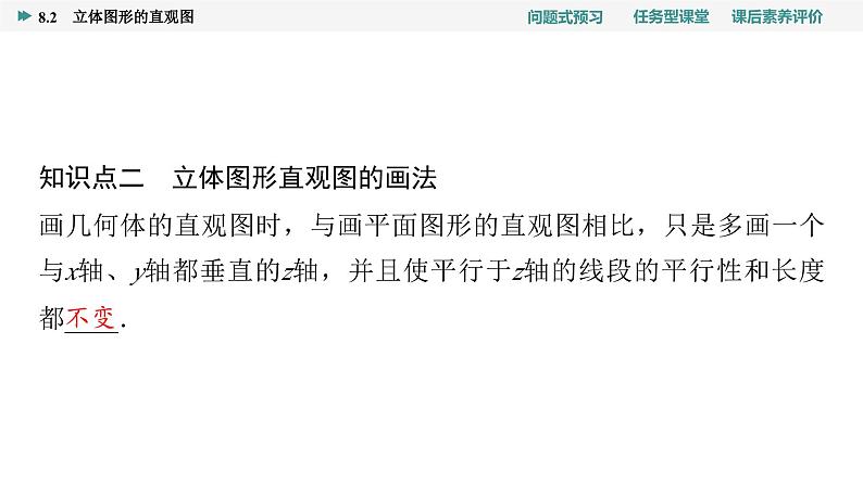 第8章　8.2　立体图形的直观图第8页