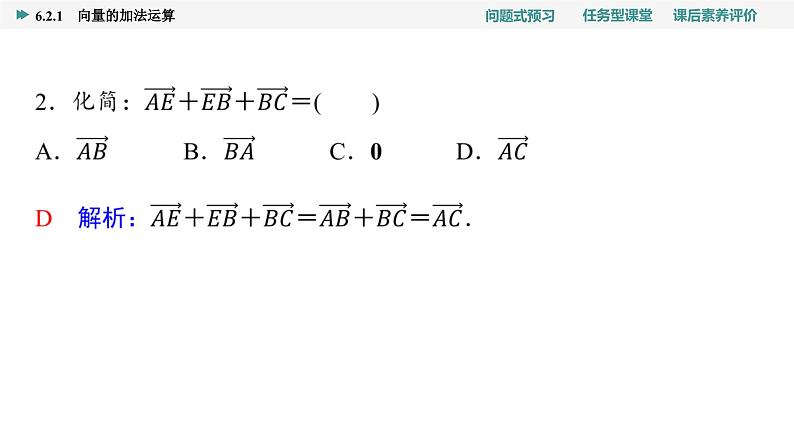 第6章　6.2　6.2.1　向量的加法运算第7页