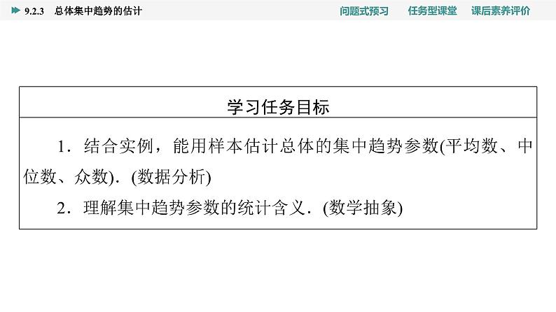 第9章　9.2　9.2.3　总体集中趋势的估计第2页