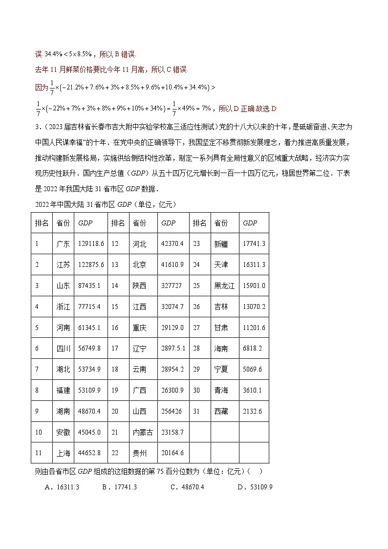 新高考数学二轮复习专题培优练习专题26 统计图表的应用（2份打包，原卷版+解析版）02