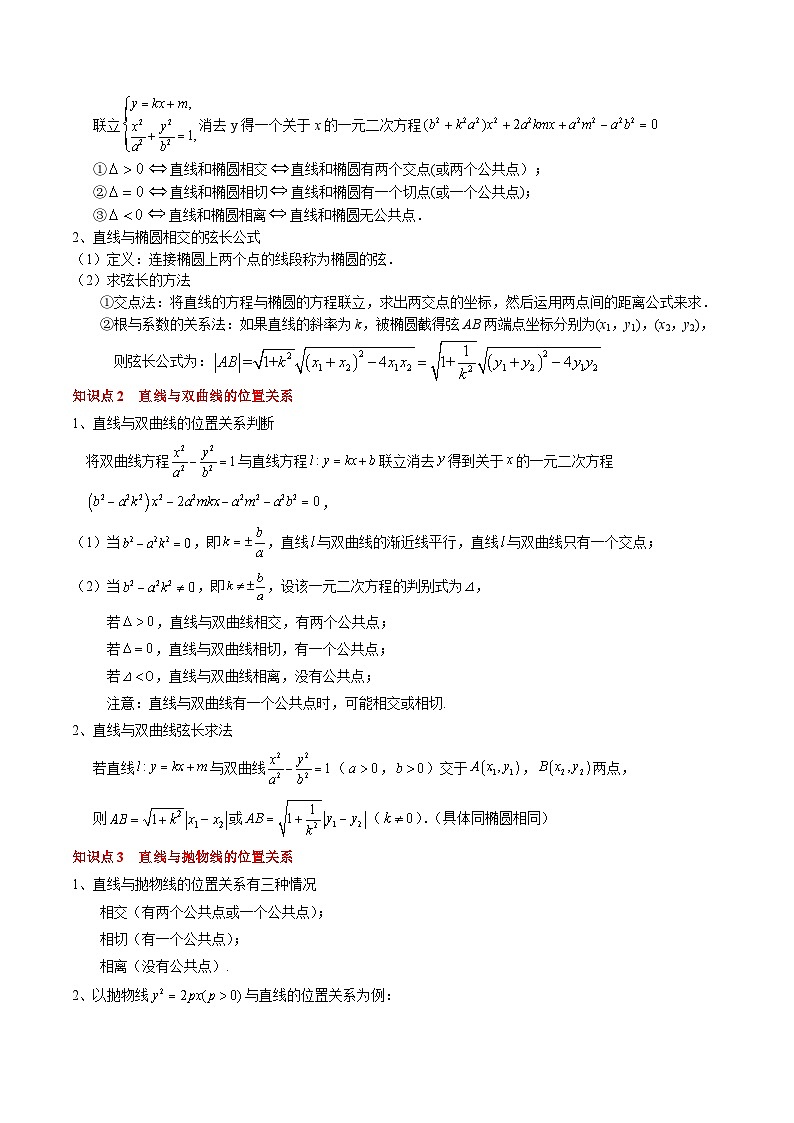 新高考数学一轮复习知识清单+巩固练习专题17 圆锥曲线的综合应用（2份打包，原卷版+解析版）02
